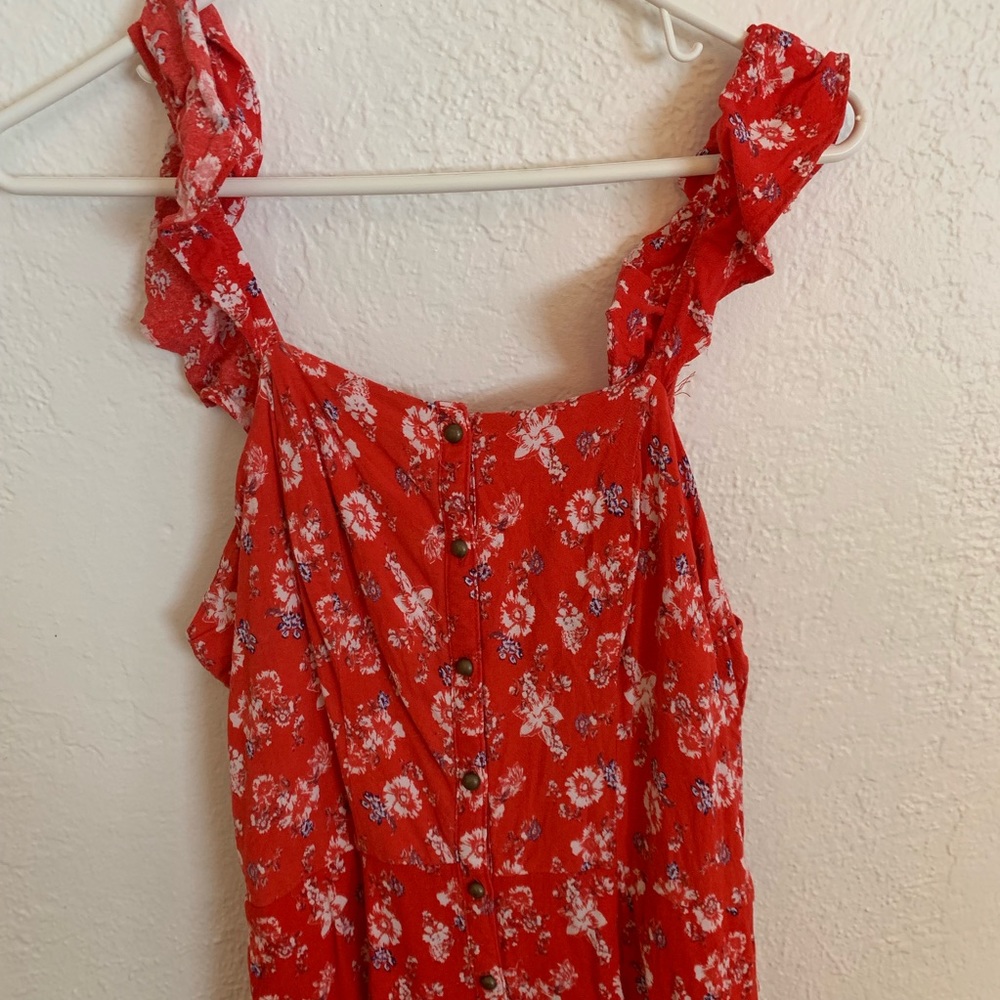 Red Floral Jumpsuit